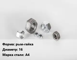 Гайка рым-гайка D=16 Сталь: А4